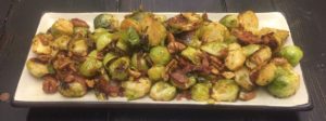 Spicy Brussels Sprouts with Bacon and Pecans