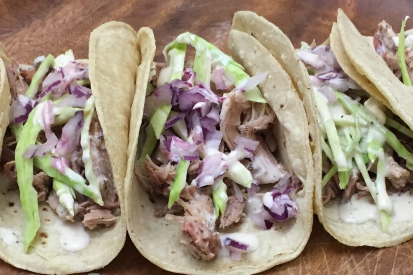 Pulled Pork Tacos with White BBQ Sauce