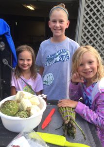 India, Finley, and Mason.  My Beach Cooking Helpers